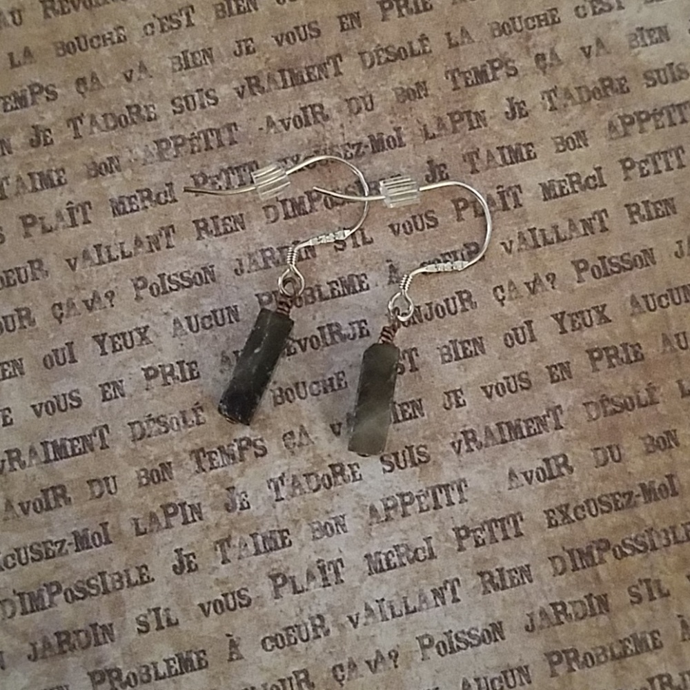 Handmade Sterling Silver, Smokey Quartz earrings
